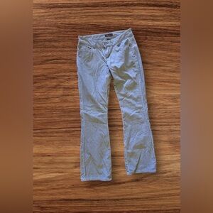 Lee One True Fit Pants Womens 8 L Lower On The waist Gray Corduroy Boot Leg